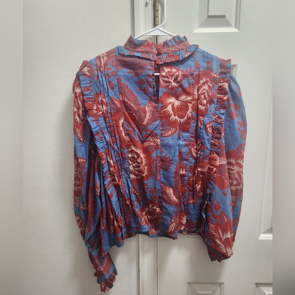 NWT FARM Rio Ruffle Blouse Size XL - Picture 6 of 7